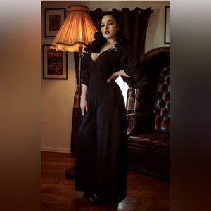 La femme en noir palazzo pants black large